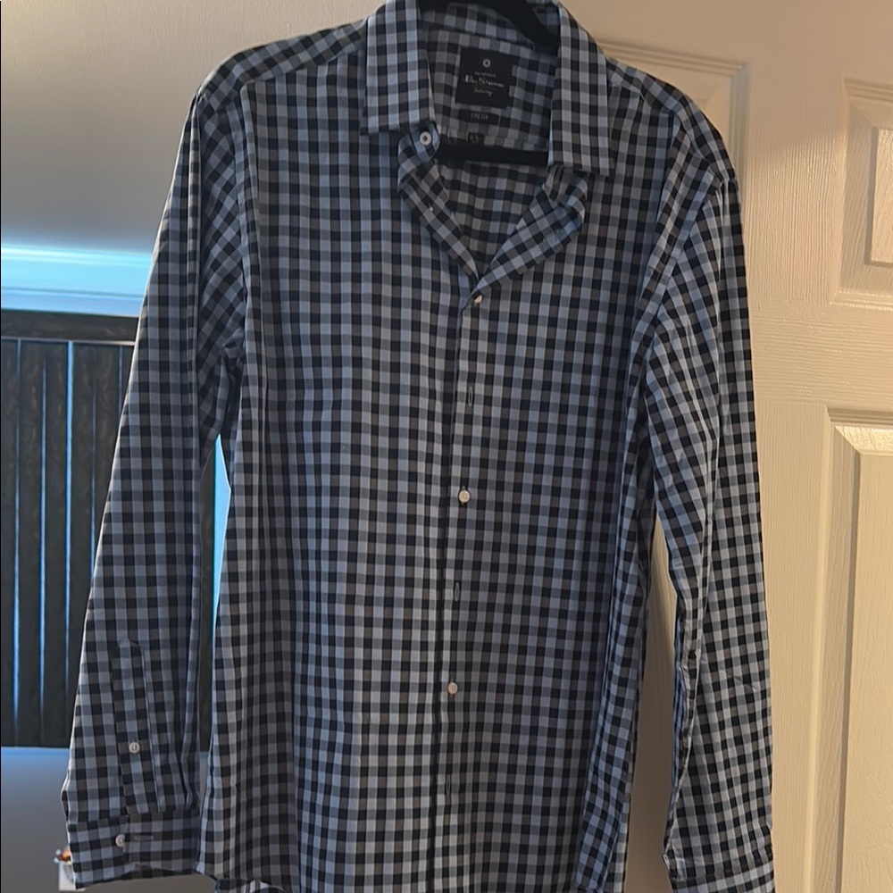 Men's Black and White Checkered Shirt